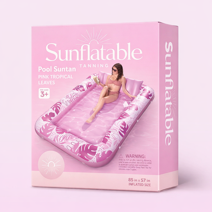 Sunflatable Tanning Pool Lounge Float With Cup Holder
